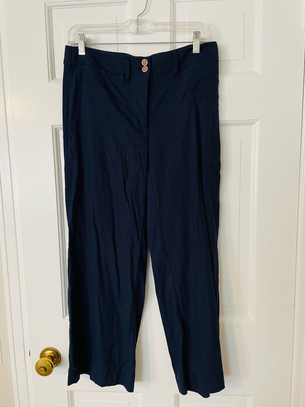 J Jill Linen Stretch Wide Leg Crop Pants - Picture 2 of 5